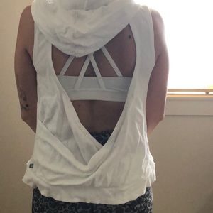 Fabletics open back sleeveless hoodie